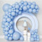 Luftballon Girlande Blau, 105 Stück 5 10 12 18 Zoll Hellblau Ballon Girlande Geburtstag Set, Hellblaue Luftballon Hochzeit Pastell Blau Latex Ballons für Geburtstag Babyparty Hochzeit Party