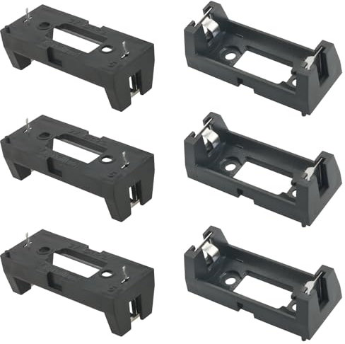 ZZLZX 6PCS CR123A Battery Pack CR123A Li Ion Battery Holder Case Clip Single 3V Battery Pack for Electronic PCB Communication Module Electronic Toy Electronic Scale Remote Control Black