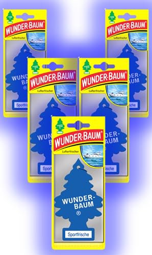 Wunder-Baum Autoduft Lufterfrischer Duftbaum Düfte 5 Stück + Stift light-tribe (Sportfrische)