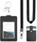 Ausweishalter mit Lanyard für Ausweishülle, für id Card Holder, Büro, Schule, Mitarbeiter, langlebig, stilvoll，kartenhülle (Vertical Lanyard)