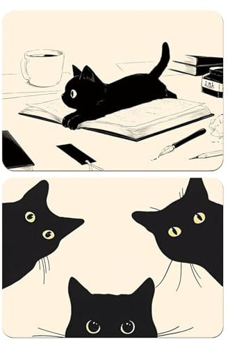 CHROMACRAFT Pack de 2 Tapis de souris drôle et mignon, antidérapant