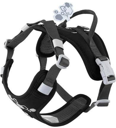 Hurtta Weekend Warrior Hundegeschirr II ECO (Raven, schwarz, 75-100 cm)