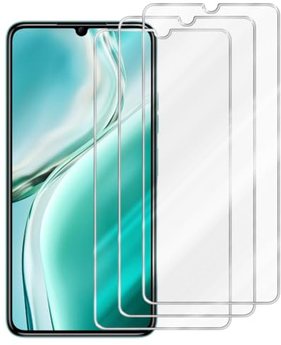 Cadorabo 3x Panzer Schutz Glas für Oukitel C50-3 Stück Schutzfolie in Ultra-Klar Hüllen freundlich - Gehärtetes (Tempered) Glas Dipslayschutz Folie in 9H Härte Anti Kratzer