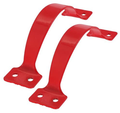 Gadpiparty 1 Satz Leitergriff Intern Baumhauszubehör Platte Bausatz Rahmen Drücken Tür Leiterteile Leiter-ziehgriff Griffe Für Spielplatzleitern Trittleiter-zuggriffe Rostfreier Stahl Rot 2st