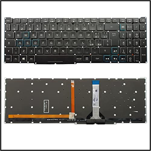 TASTIERA ITALIANA PER ACER NITRO 5 AN515-58-74NW BLU RETROILLUMINATA RGB