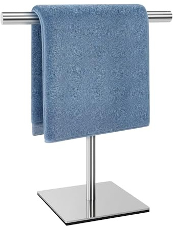 Yesaler Portasciugamani Autoportante Rastrelliere da Bagno in Acciaio Inossidabile Rack per la Conservazione dei Gioielli porta Asciugamani per Bagno Cucina (Argento)