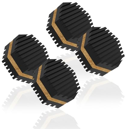 Tertullus 4 Stück Anti-Vibrationspads, Lautsprecher Isolationsfüße Spike Pads,Lautsprecherständer Füße HiFi Absorber füße Gerätefüße Stoßdämpfer Untersetze für Lautsprecher