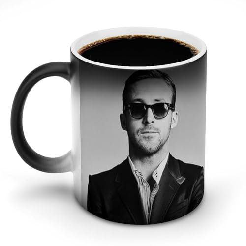 AFLJNYNN Ryan Gosling Tea Time Fun Tasse mit verstecktem wärmeaktiviertem Bild