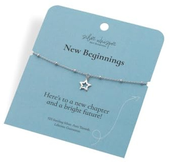 Hot Diamonds Silver Whisper New Beginnings Sterling Silver Charm Bracelet – 925 Sterling Silver Bracelet with Star Charm | Rhodium Plated Anti-Tarnish, Presented in a Luxury Gift Bag