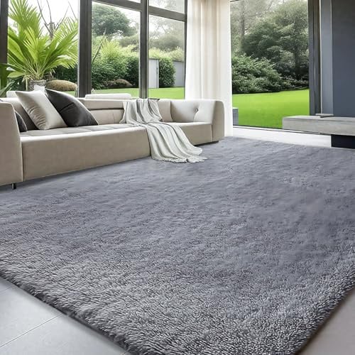 ZRSDIXKI Teppich Wohnzimmer 160 x 230 cm in Hellgrau