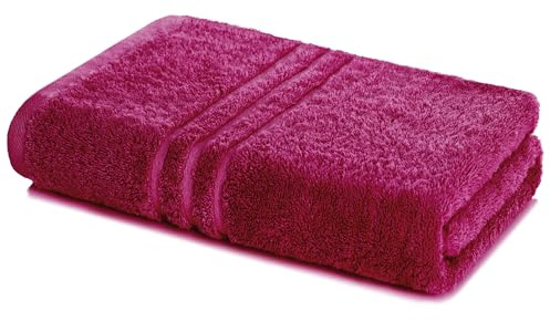 Lavea® Badetuch 100x150 cm - Bordeaux | 100% Baumwolle, Großes Duschtuch, saugstark, weich und hautfreundlich, Frottierserie Elena, waschbar und strapazierfähig