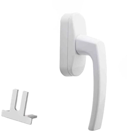 Fenstergriff Rechtsgriff aus Aluminiumlegierung, Antrieb verschiedener Brückenschnitte, externes Fensterzubehör(White - 30mm 1pcs)