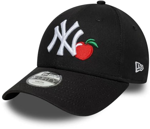 New Era Kids Cap MLB 9FORTY Fruit Icon Apple New York Yankees Black Youth (6-12 Jahre)