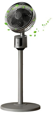 Pedestal Fan, Standing Fan, Quiet Whole Room Air Circulator for Bedroom | 3-Speed Stand Up Fan with 90° Tilt, 30dB Ultra-Quiet USB Power Air Blower for Home, Office, Dorm, Camping