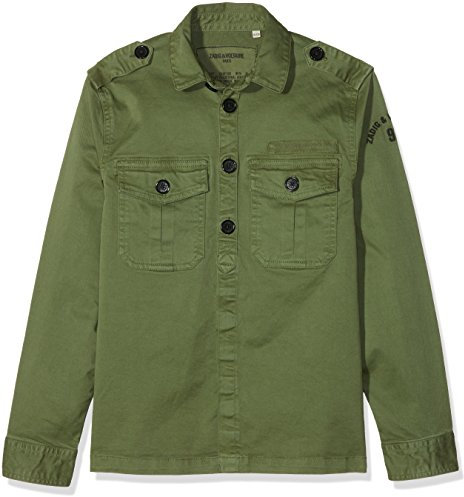 ZADIG&VOLTAIRE Mädchen Chemise Chemisenkleid, Grün (Khaki-Grün), 8 Jahre