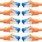 BIGtec - 10 Stück - 7,5m CAT.7 Gigabit Patchkabel Netzwerkkabel orange Kupferkabel Patch Ethernt LAN DSL Kabel CAT7 (RJ45, Cat 7, S/FTP PIMF) 7,50m