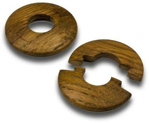 Golden Oak Pipe Cover for Solid & Engineered Wood Floors - 15mm Radiator Pipe Roses - x2 per Pack