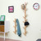 WEII Kleiderständer aus Massivholz zum Aufhängen an der Wand für Wohnzimmer, Schlafzimmer, Dekoration, Wood Color, 78 * 22 * 7cm