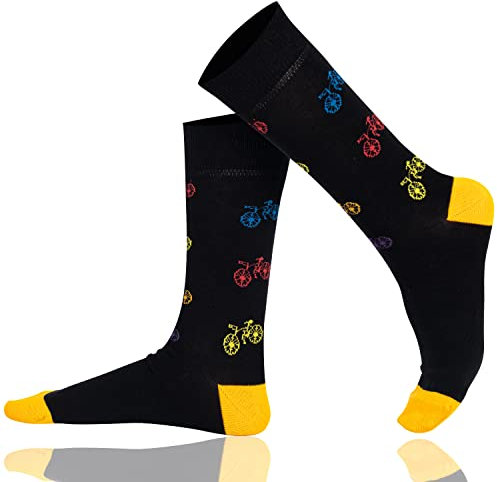 Mysocks Multi Design Knöchelsocken Schwarzes Fahrrad