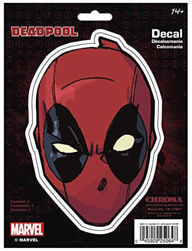 Chroma Deadpool Aufkleber zum Aufkleben, 15,2 x 20,3 cm
