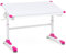 Wohnling Design Kinderschreibtisch WL5.759 Holz 119 x 67 cm Pink/Weiß Maltisch, Neigbarer Mädchen Schülerschreibtisch, Höhenverstellbarer Kinder - Schreibtisch, Kindertisch Tischgestell Metall