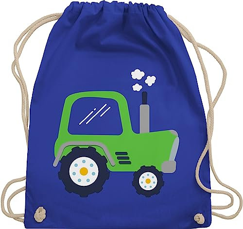 Shirtracer Turnbeutel Rucksack - Traktoren - Taschen - Kinder Traktor Grün - Unisize - Royalblau - wechselsachen beutel kita kindergartenrucksack trecker landwirt kindergarten stoffbeutel junge