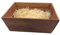 1 x Geschenkkorb in Holzoptik mit naturfarbenen Gras/Präsentkörbe/Geschenkverpackung