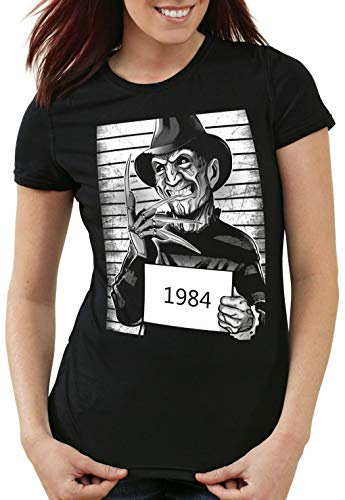 style3 Freddy 1984 Damen T-Shirt Halloween Horror Krueger, Größe:M