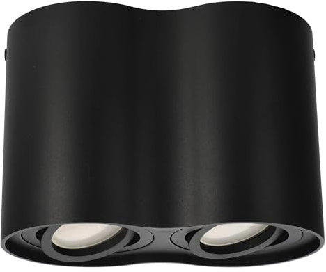 EDO Einbauleuchte SKAND 2 BLACK, Deckenlampe LED Rund Schwarz, Einbaustrahler Aus Aluminium, Deckenleuchte Deckeneinbaustrahler, EDO777104