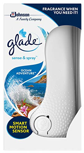 Glade Sense & Spray Air Freshener, Motion Activated Automatic Odour Eliminator for Home, Starter Kit with Holder & 18 ml Refill, Ocean Adventure, 1 Starter Kit