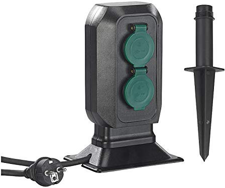 Multiprise de Jardin avec 4 Prises résistante aux intempéries IP44 [Royal Gardineer]