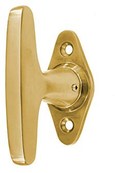 Antikas - Fensterolive Messing patiniert - Fenstergriff, Fensterbeschläge - 7,5x5,5 cm