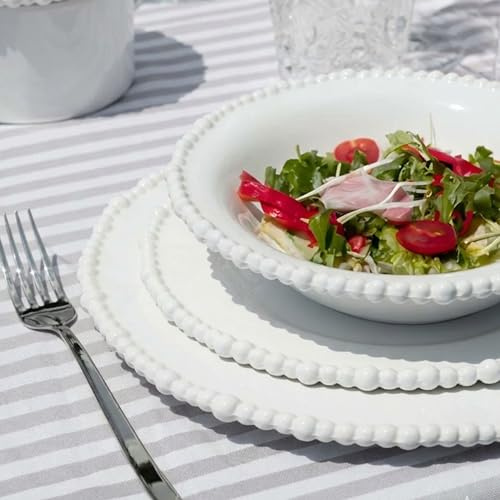 Baci Milano Collezione Joke Table & Kitchen Servizio Piatti da 18 Pezzi Colore Bianco