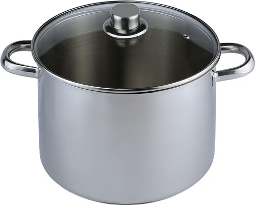 aro Olla con Tapa, Acero Inoxidable 18/8, Ø 20 cm, Plata, 5 L