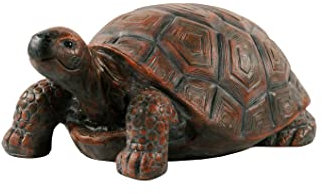 XBrand Statua di tartaruga ambulante in cemento marrone e nero/MgO, ossido di magnesio, 54,1 cm L