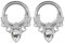 Beydodo Piercing Plug 16MM Edelstahl, Ohr Tunnel Silber mit Filigran Zirkonia Tunnel Ohrringe Expander 2PCS