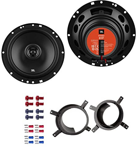 JBL Stage1 61F Lautsprecher mit Einbauset passend für Volvo V70 2001-2009 Türen vorne 400 W 165mm 2 Wege Koax