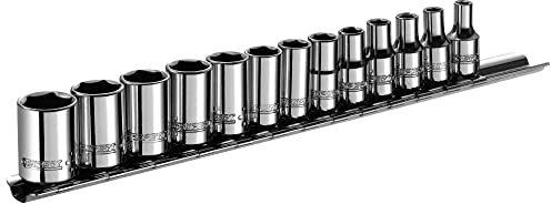 Britool Expert by Facom 1/4 Socket Set 13pc 4-14mm Range and Metal Rack E194675 rdgtools