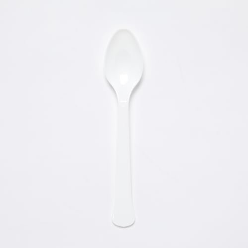 Amscan 9915409-217 - White Eco-Friendly Re-usable Dishwasher Safe Plastic Party Spoons - 24 Pack