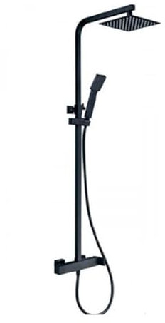 IMEX - Columna de ducha Conjunto Monomando Baño Serie Fiyi Negro Mate BDF016/NG
