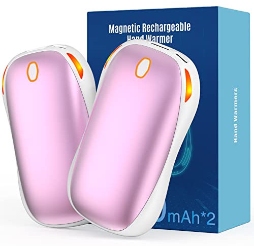 gabless Handwärmer elektrisch 5000mAh 2er Set, Elektrischer Handwärmer, Handwärmer Taschenwärmer, Taschenwärmer wiederverwendbar, Handwärmer für Outdoor, Wintergeschenk für Kinder Frauen Mann