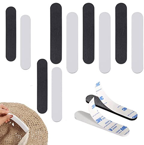 24 Pièces Réducteur de Taille de Chapeau, Bande Chapeaux Ruban Réducteur en Mousse, Adhésif de Réduire de Taille pour Casquettes Bandeau Anti-Transpiration, Noir et Blanc