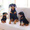 AECHII 23-66CM Riesen Rottweiler Hundespielzeug Stofftier Schwarzer Hund Plüschtiere Geschenk Puppe Für Kinder Zoohandlung Maskottchen 66cm