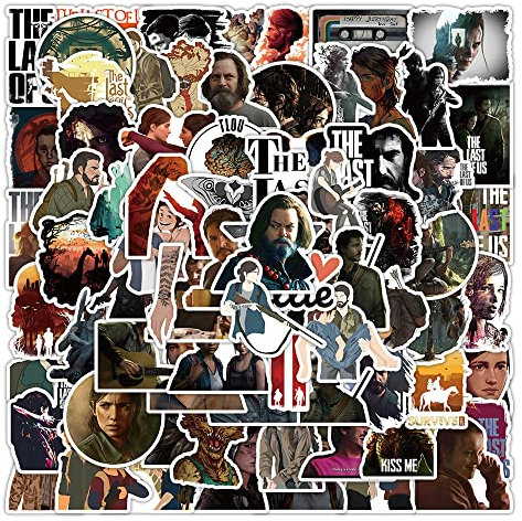 Bric Dodo 100 Stück The Last of Us Aufkleber Auto Laptop Telefon Gitarre Skateboard Motorrad Fahrrad TV Stickers Set Vinyl Wasserdicht Aesthetic Aufkleber für Jugendliche Kinder Erwachsene