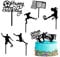 Silars Tortendeko Fussball, 6stk Acryl Tortenaufleger Fussball Happy Birthday Tortendeko Cake Topper Geburtstag, Fußball Kuchen Topper für Geburtstagskuchen Dekorationen in Geburtstag Party