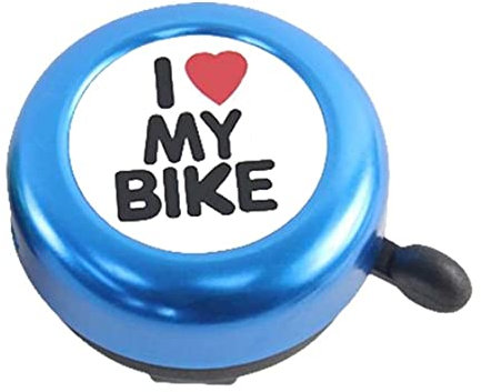 Fahrradklingel, Fahrradklingel, Kinder-Kind-Fahrradring, I Love My Bike, süße Fahrradklingel, Kinder-Radklingelton, blau