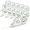 Uktunu Korrekturroller 10 Stück Korrekturmaus Pocket Mouse Korrekturroller Set Mini Roller Mäuse 12m x 5mm White Out Tape für Schule Büroadministration Notizen Markierungen, Weiß