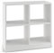 COSTWAY Bücherregal mit 4 Fächern, Würfelregal weiß, Standregal, Aufbewahrungsregal, Regal für Schlafzimmer, Wohnzimmer, 73 x 33 x 73 cm
