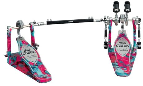 Tama HP900PWMCS Doppelpedal Iron Cobra Power Glide Marble Coral Swirl - Doppelfußmaschine