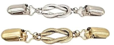ORIGINAL PRILLIANT Figure-Hugging-Klammer Accessories Brosche Silhouette körperbetont Clips Gold und Silber Set